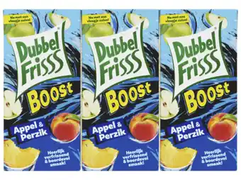 Hoogvliet Dubbelfrisss Boost appel perzik aanbieding