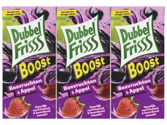 Hoogvliet Dubbelfrisss Boost bosvruchten appel aanbieding