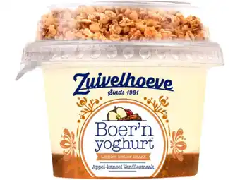Hoogvliet Zuivelhoeve Boer'n yoghurt appel kaneel aanbieding