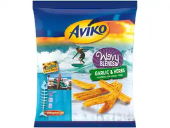 Hoogvliet Aviko Wavy blends garlic & herbs aanbieding
