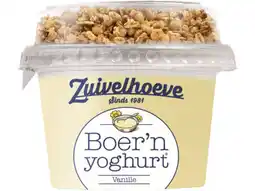 Hoogvliet Zuivelhoeve Boer'n yoghurt muesli vanille aanbieding