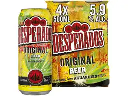 Hoogvliet Desperados Original Bier Blik 4-pack aanbieding