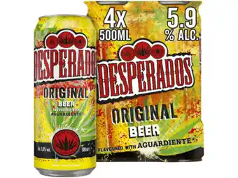 Hoogvliet Desperados Original Bier Blik 4-pack aanbieding
