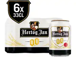 Hoogvliet Hertog Jan 0.0% Alcoholvrij bier blik 6-pack aanbieding