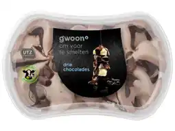 Hoogvliet G'woon Slagroomijs duo chocolade aanbieding