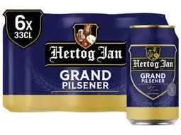 Hoogvliet Hertog Jan Grand Pilsener bier blik 6-pack aanbieding