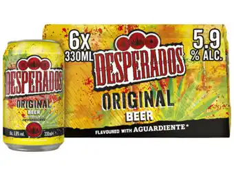 Hoogvliet Desperados Original bier blik 6-pack aanbieding