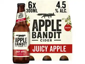 Hoogvliet Apple Bandit Cider Juicy Apple Fles 6-pack aanbieding