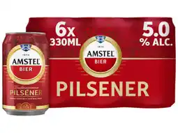 Hoogvliet Amstel Pilsener Bier Blik 6-pack aanbieding