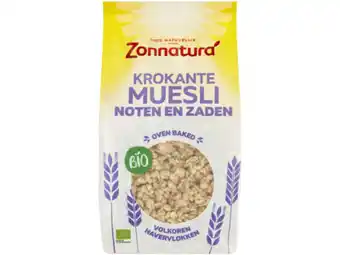 Hoogvliet Zonnatura Krokante muesli zaden aanbieding
