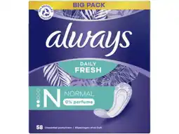 Hoogvliet Always Inlegkruisjes fresh & protect normal aanbieding