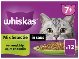 Hoogvliet Whiskas Mix selectie in saus aanbieding
