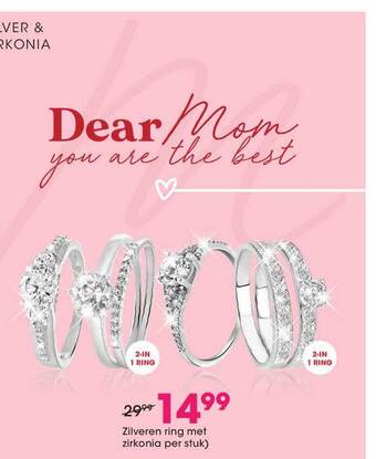 Lucardi Zilveren ring met zirkonia aanbieding