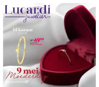 Lucardi Gouden ring inclusief hartdoojes aanbieding