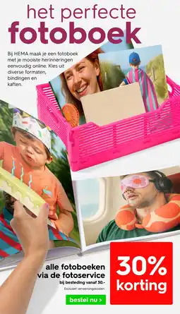 HEMA Alle fotoboeken via de fotoservice aanbieding