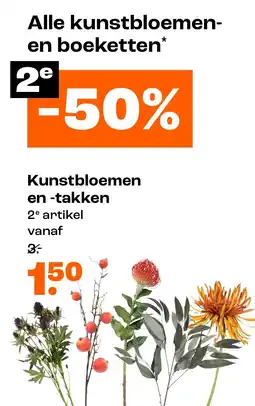 Kwantum Kunstbloemen en takken aanbieding