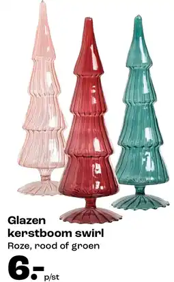 Kwantum Glazen kerstboom swirl aanbieding