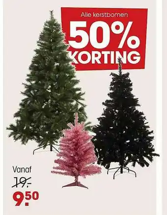 Kwantum Alle Kerstbomen 50% Korting aanbieding