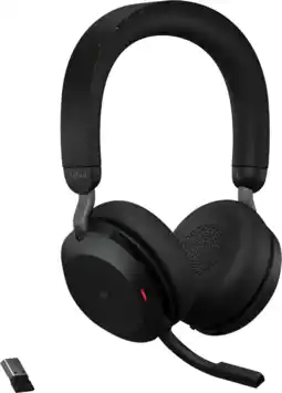 Coolblue Jabra Evolve2 USB A MS TEAMS 75 Draadloze Office Headset Zwart aanbieding