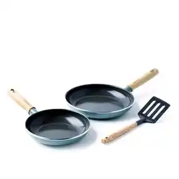 Bol.com GreenPan Mayflower keramische antikleef koekenpannenset 2-delig met spatel aanbieding