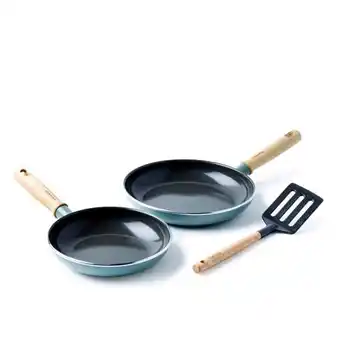 Bol.com GreenPan Mayflower keramische antikleef koekenpannenset 2-delig met spatel aanbieding