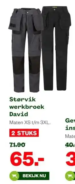 Welkoop Størvik werkbroek David aanbieding