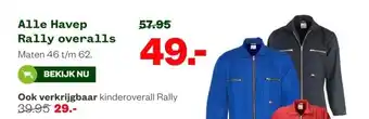 Welkoop Alle Havep Rally overalls aanbieding