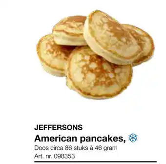 Bidfood Jeffersons American pancakes 46g aanbieding