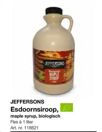 Bidfood Jeffersons Esdoornsiroop aanbieding