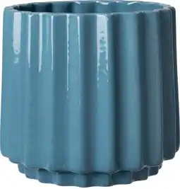 Intratuin Intratuin bloempot op voet Stijn blauw D 24 H 22 cm aanbieding