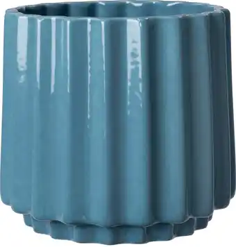 Intratuin Intratuin bloempot op voet Stijn blauw D 24 H 22 cm aanbieding