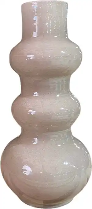 Intratuin Intratuin vaas Maura taupe D 30 H 70 cm aanbieding