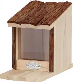 Intratuin Esschert Design eekhoorn voederhuis naturel / bruin 22,5 x 11,8 x 17,8 cm aanbieding