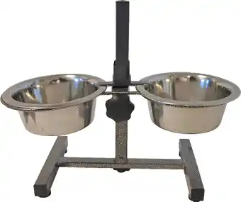 Intratuin Boon hondenvoer- en drinkbak H-standaard zwart 40,5 x 10 x 20 cm aanbieding