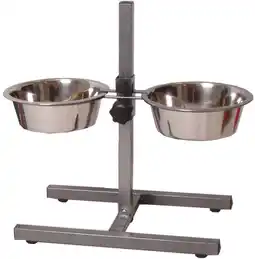 Intratuin Boon hondenvoer- en drinkbak H-standaard zwart 47,1 x 27,1 x 45 cm aanbieding
