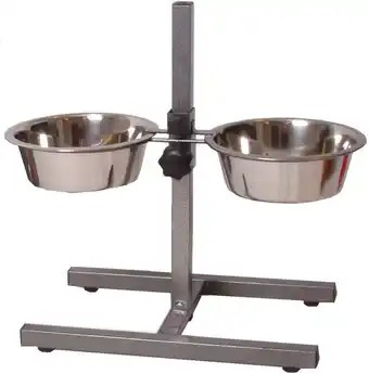 Intratuin Boon hondenvoer- en drinkbak H-standaard zwart 62,1 x 28,5 x 45 cm aanbieding