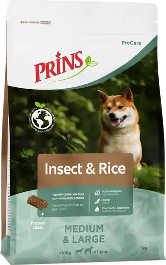 Intratuin Prins hondenbrokken Procare Insect & Rice adult insecten 3 kg aanbieding