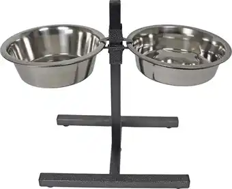 Intratuin Boon hondenvoer- en drinkbak H-standaard zwart 27 x 55 x 40 cm aanbieding