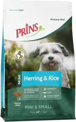 Intratuin Prins hondenbrokken ProCare Mini haring en rijst 3 kg aanbieding