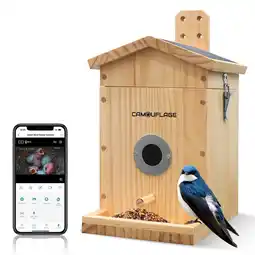 Pets Place Camouflage Ez-Nesteye - Wildlife camera - 25.3x20x34.5 cm Houtkleur aanbieding