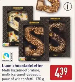 ALDI Luxe chocoladeletter aanbieding