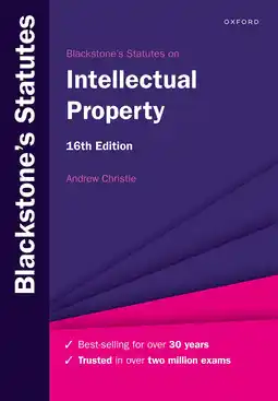 Amazon Blackstone's Statutes on Intellectual Property aanbieding