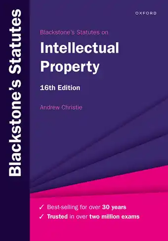 Amazon Blackstone's Statutes on Intellectual Property aanbieding