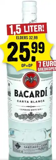 Dirck 3 Bacardí Carta Blanca aanbieding