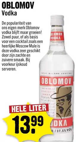 Dirck 3 Oblomov Vodka aanbieding