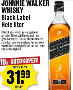 Dirck 3 Johnnie Walker Whisky Black Label aanbieding