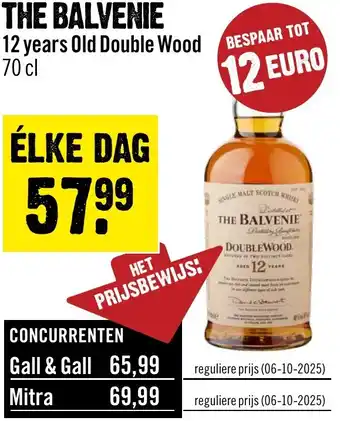 Dirck 3 The Balvenie 12 years Old Double Wood aanbieding