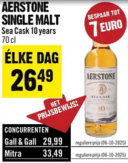 Dirck 3 Aerstone Single Malt Sea Cask 10 years aanbieding