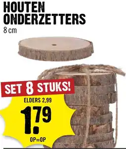 Dirck 3 Houten onderzetters aanbieding
