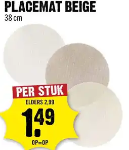 Dirck 3 Placemat beige aanbieding